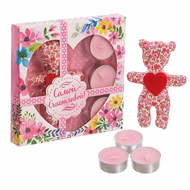 Набор Свечи 3шт + игрушка