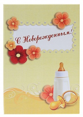 Папка С Новорожденным бутылочка 1 шт