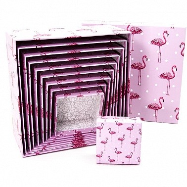 Коробка Грация фламинго розовый №1