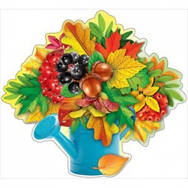 Украшение на скотче Лейка с листьями