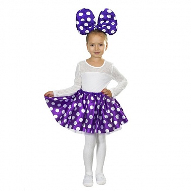 Костюм Девчуля фиолетовый (юбка, ободок)