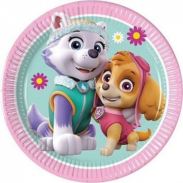 Тарелки Щенячий патруль роз. 20см 8шт