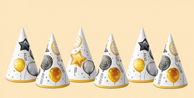 Колпаки Золотой звездопад 6шт