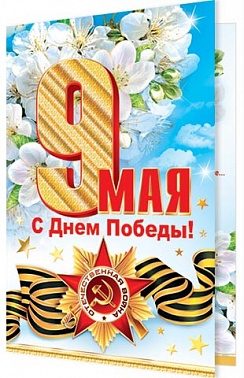 Открытка 9 мая Серия 2-01-4300 