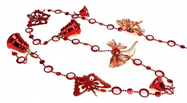 Бусы на елку Бабочка и колокольчик 1,8 м