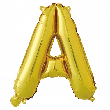 Шар Буква А золото 16" 41см 