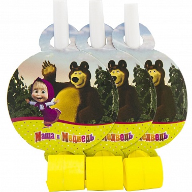 Язык-гудок с карт Маша и медведь 6шт/G