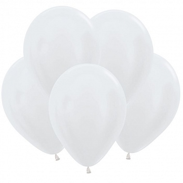 Шар S 12" Перламутр белый 50шт