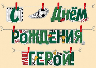 Гирлянда на прищепках СДР,Герой! Футбол 2.5м