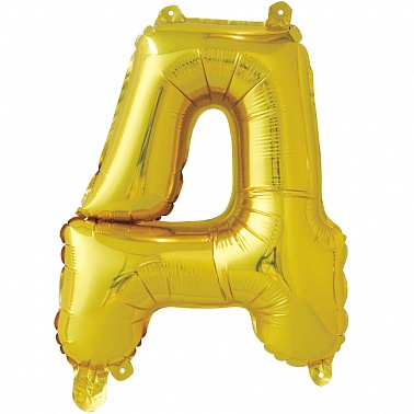 Шар Буква Д золото 16" 41см 