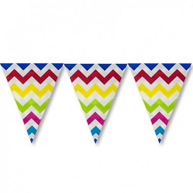 Гирлянда вымпел шеврон мульти, 360 см