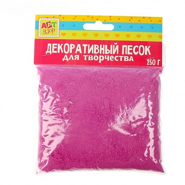 Песок декоративный малиново-розовый 250 гр