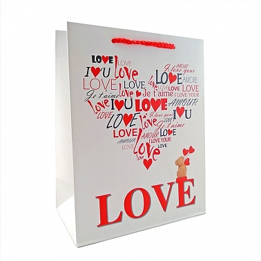 Пакет подар LOVE 18*23*10см
