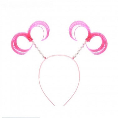 Карнавальный ободок "Хвостики", цвет Розовый
