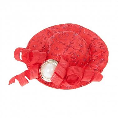 Зажим Шляпка Серпантинка соломенная 1 шт