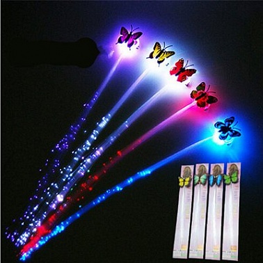 Заколка-прядь свет Бабочка в ассортим