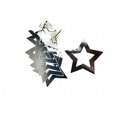 Гирлянда 2,2м Звезды с вырубкой серебро/золото