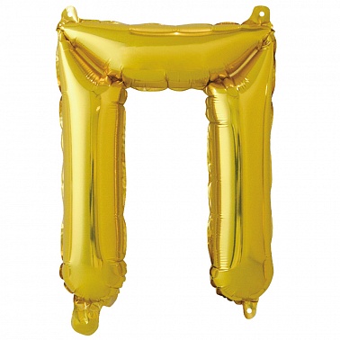 Шар Буква П золото 16" 41см 
