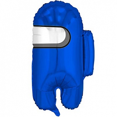 Шар фольга фигура Космонавтик синий (AG)