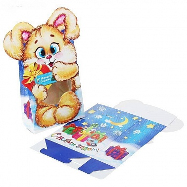 Коробка сборная фигурная"Зайчик", 15 х22 см 
