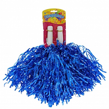 Помпон болельщика темно-синий гофриров 2шт