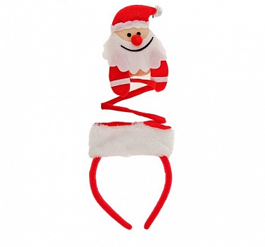 Ободок Дед Мороз на пружинке