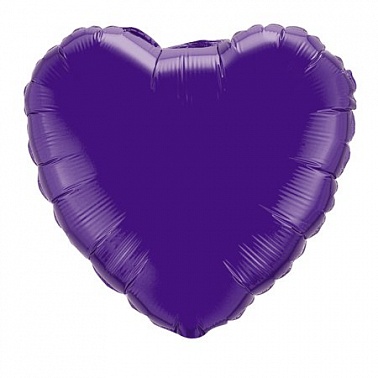 Шар фольга без рисунка Сердце 9" фиолетовый (FM)