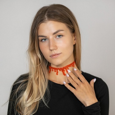 Карнавальный аксессуар Чокер кровь пластик