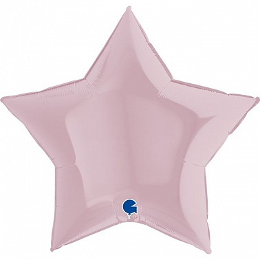 Шар фольга без рисунка Звезда 18" Матовый Розовый (GR)