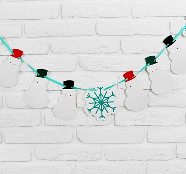 Гирлянда Снеговик, 3 метра 