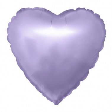 Шар фольга без рисунка Сердце 18" пастель Лаванда (AG)