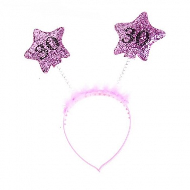 Ободок 2 звезды 30 лет цвета микс