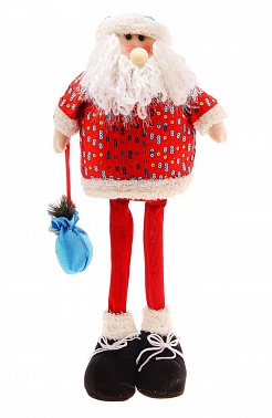 Игрушка мягкая Дед Мороз 56 см с сумкой
