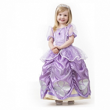 Костюм София Прекрасная (платье, подюбник, корона) р.32