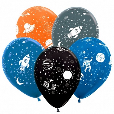 Шар S 12" Космос 2цв 50шт