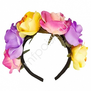 Ободок Розы разноцветные