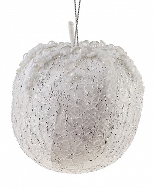 Украшение елочное Яблоко 13 см мраморное