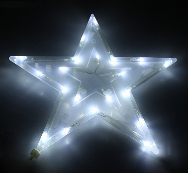 Фигура Звезда 40 см LED30 8 р пласт белый 1 шт