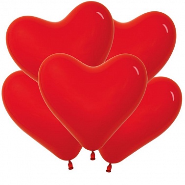 Шар Сердце 16" Пастель красное 100 шт (Se)