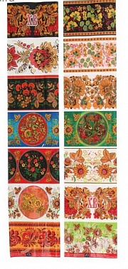 Пасхальная термоусадочная термопленка "Хохлома" МИКС   