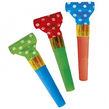 Язык-гудок Горох. Разноцвет. 6шт/G