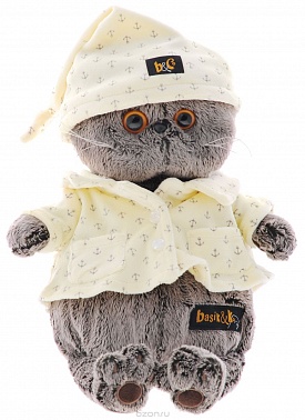 Мягкая игрушка Басик в пижаме 30 см