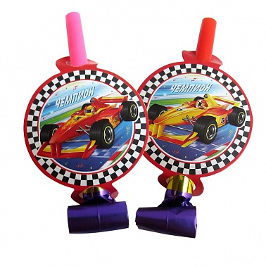 Язычок-Гудок Тачки Чемпион 6 шт