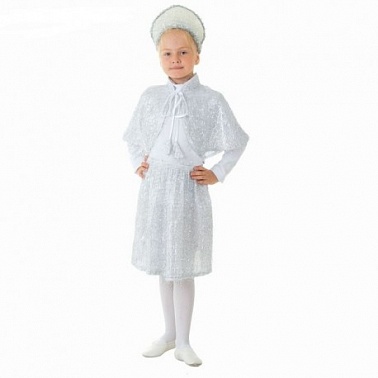 Костюм Снежинка (кокошник, пелерина, юбка) рост 122-128см