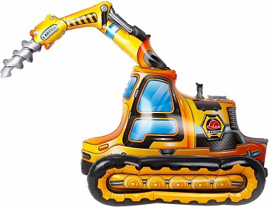 Шар фольга 3D Строительная/военная техника 102см (FL)