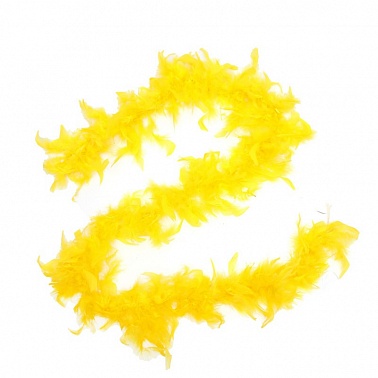 Боа шарф перо желтый 1,8 м 30 г 1 шт