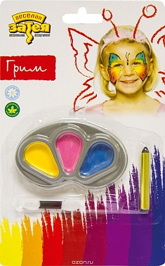 Грим Бабочка 3 цвета+карандаши+аппликатор