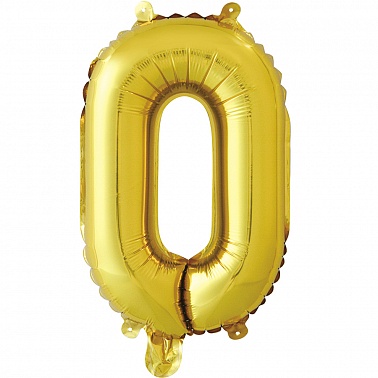 Шар Буква О золото 16" 41см 