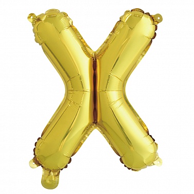 Шар Буква Х золото 16" 41см 