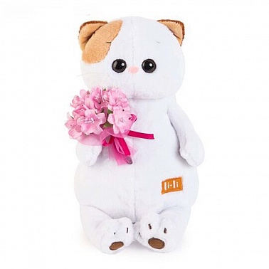 Мягкая игрушка "Кошечка Ли-Ли" с букетом 27 см